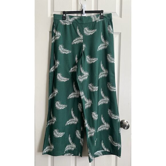 ANN TAYLOR LOFT 2023 Green Leaf Fluid Wide Leg Pants - Picture 2 of 11